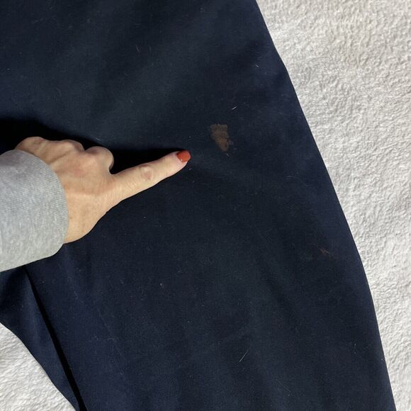 Cintas Comfort Flex Work Pants Size 40 x 30 Chino Dark Blue Flat Front Pockets - Picture 4 of 9